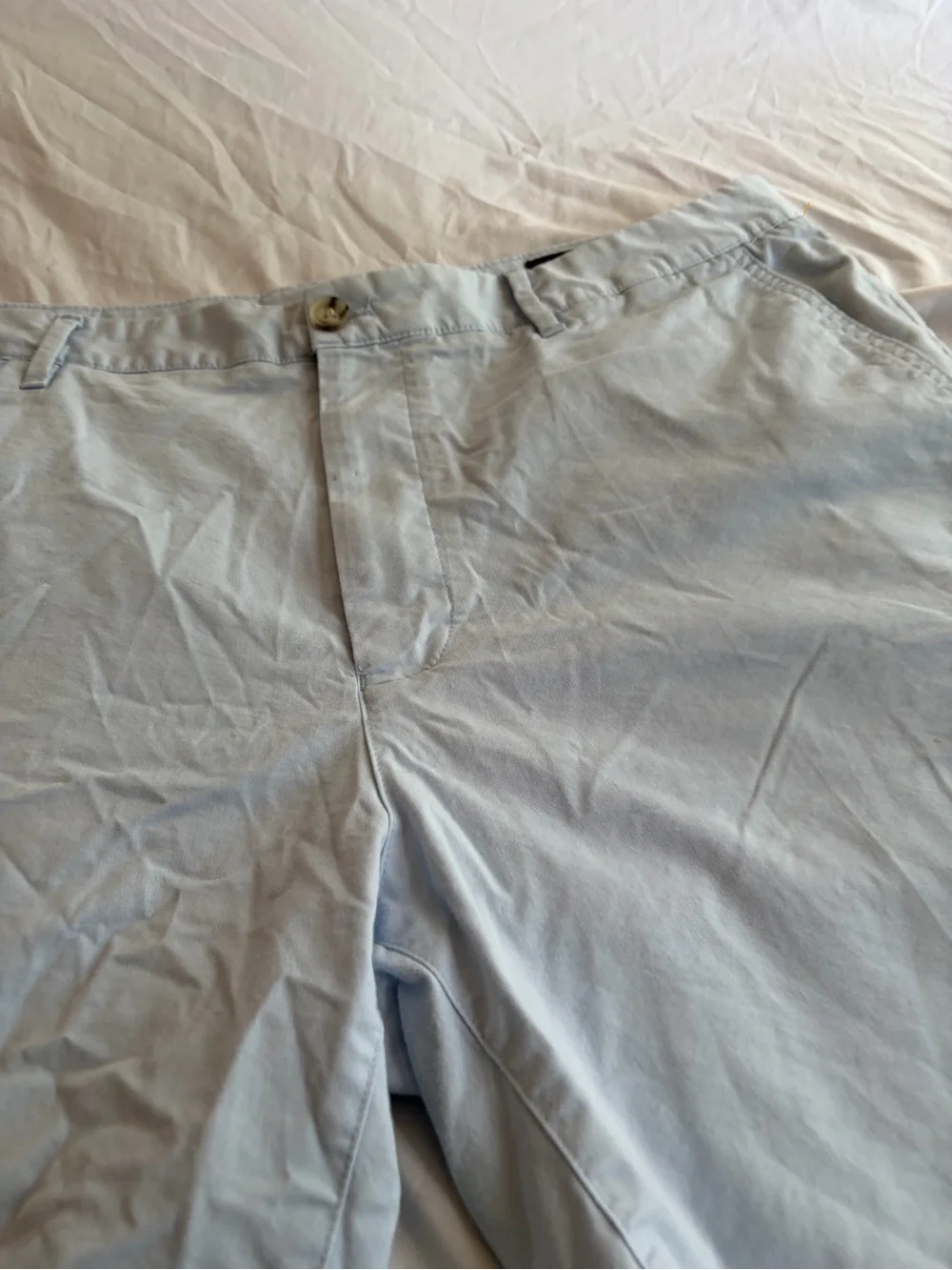 Bonobos Light Blue Flat-Front Cotton Shorts Size 38